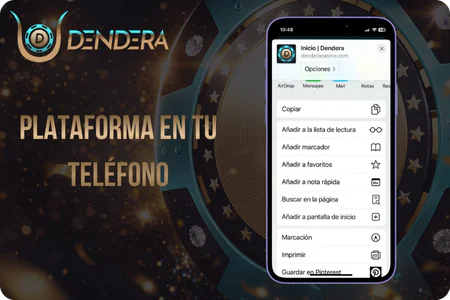 Plataforma en tu teléfono Dendera Casino