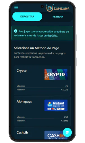 Selección de pago Dendera
